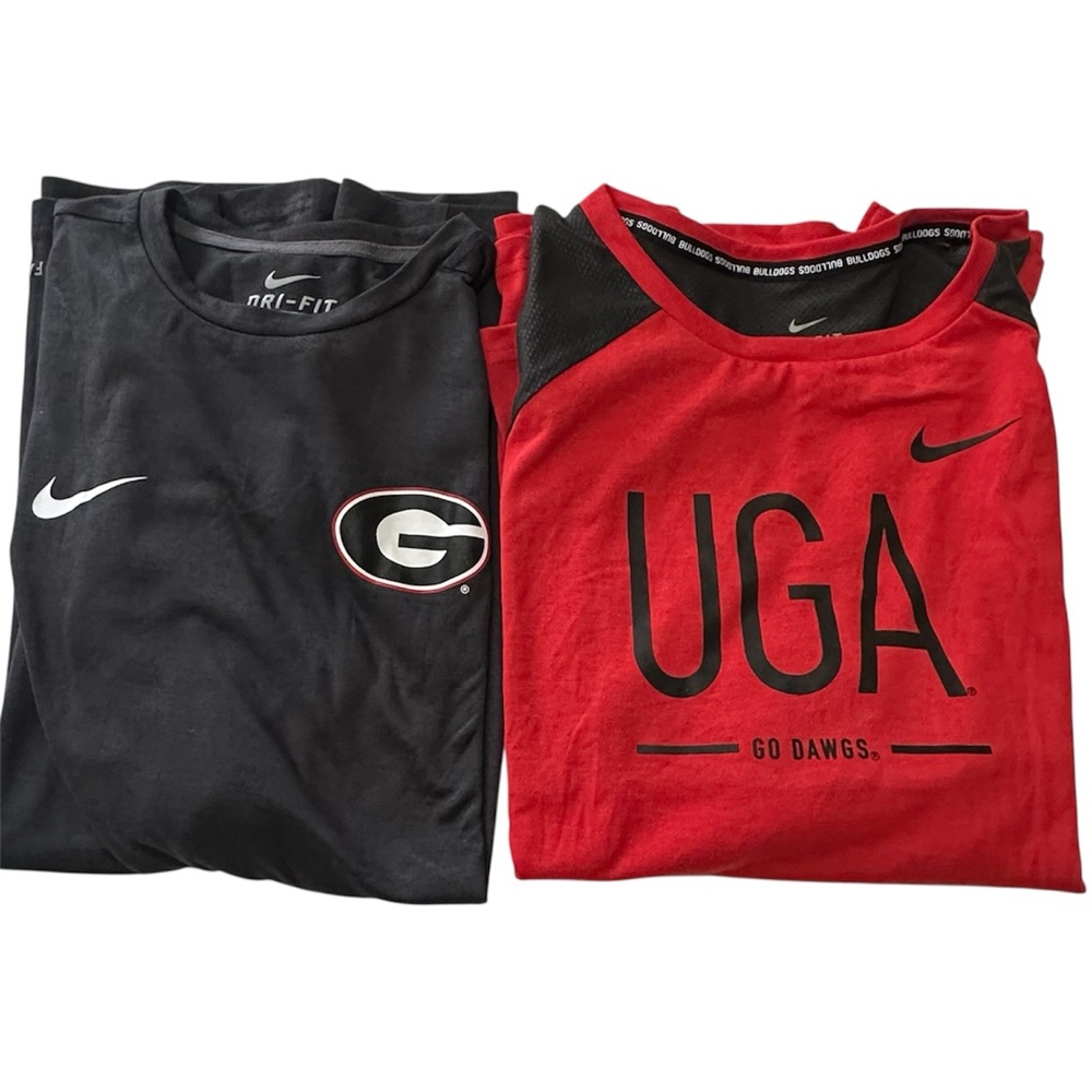 Nike UGA Georgia Bulldogs Long Sleeve Shirt Bundle Dri-Fit Small